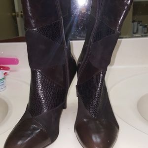 Nine West brown suede booties